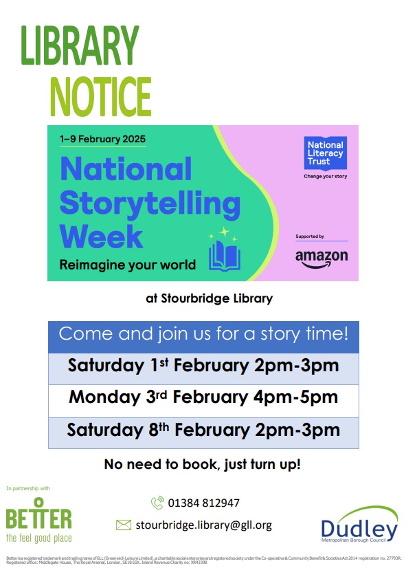 Stourbridge Library - National Storytelling Week Storytime Session